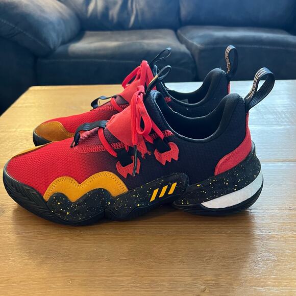 Adidas Trae Young 1 GY3772 Men’s Size 9 Red Black Basketball Shoes Atlanta Hawks - Picture 9 of 11